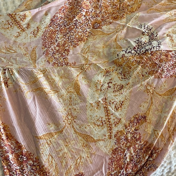 Gigio Floral Pink Maxi Dress with Ruffle Sleeves size M - Picture 4 of 5